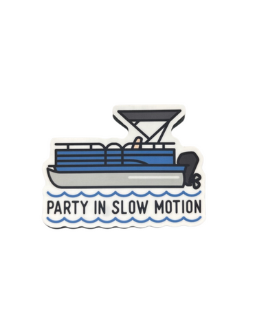 Pontoon 'Party in Slow Motion' Vinyl Sticker