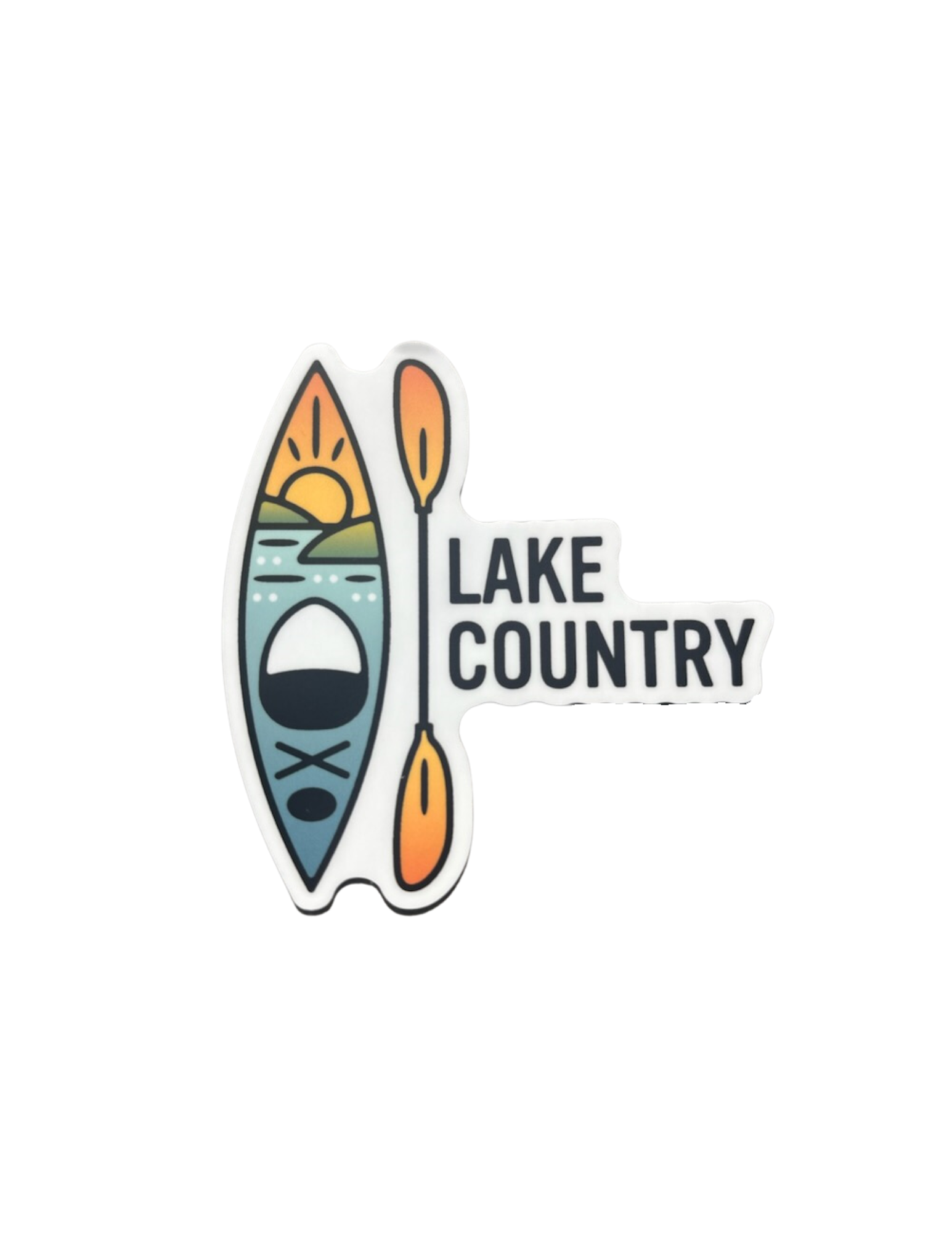 Kayak 'Lake Country' Vinyl Sticker