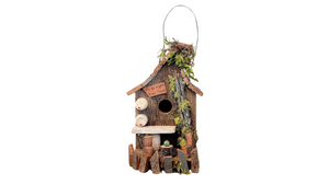 Natural 'Fly by Nights Wine Tours' Wooden Birdhouse