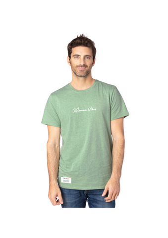 Army Green Heathered 'Kelowna Vibes' Cursive T-Shirt