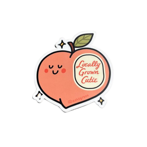 Locally Grown Cutie Peach Sticker