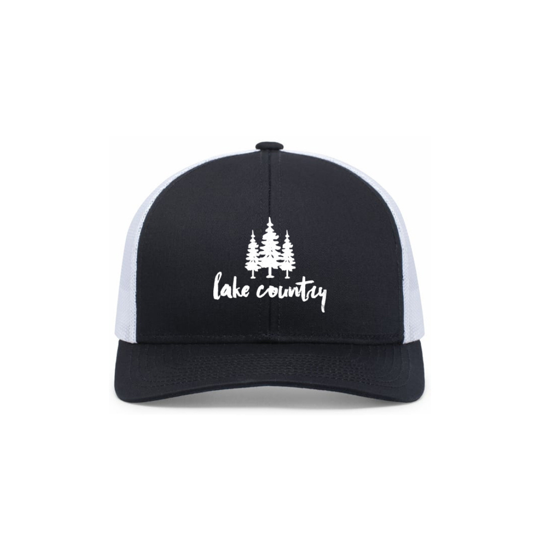 Black/White 'Lake Country' Snapback