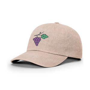 Khaki Linen 'Grapes' Dad Hat