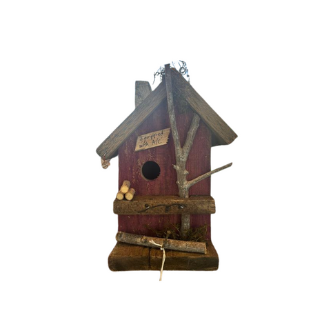 Red 'Equipped with AC' Birdhouse