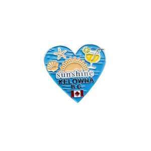 Blue Kelowna Heart Magnet