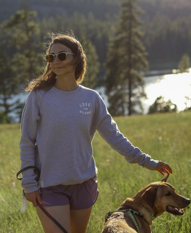 Athletic Heather Grey 'Love for Kelowna' Crewneck