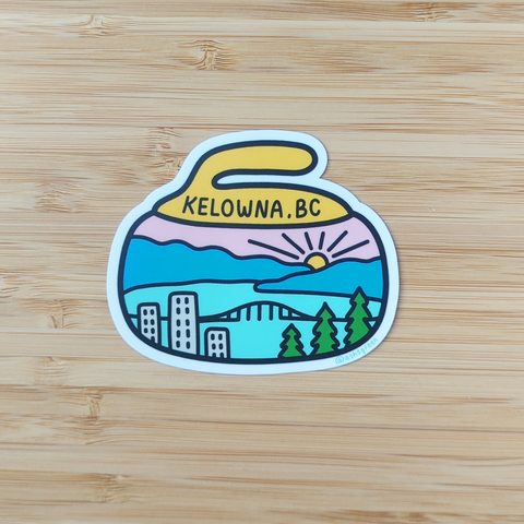 Kelowna 'Curling Rock' Sticker