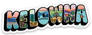 'Kelowna' Text Magnet