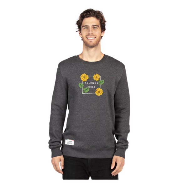 Charcoal Heather Arrowleaf 'Kelowna Vibes' Crewneck