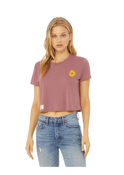 Mauve Arrowleaf Cropped T-shirt