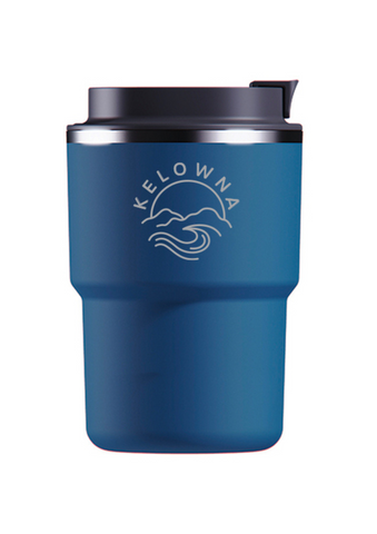 Blue 'Kelowna Mountain Wave' 12oz Insulated Travel Mug