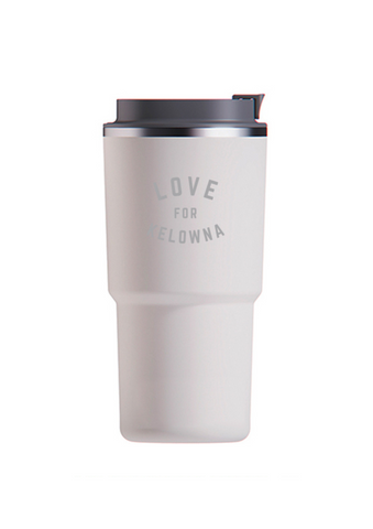 White 'Love for Kelowna' 22oz Insulated Travel Mug