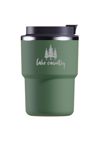 Green 'Lake Country' 12oz Insulated Travel Mug