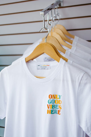 White 'Only Good Vibes Here' T-Shirt