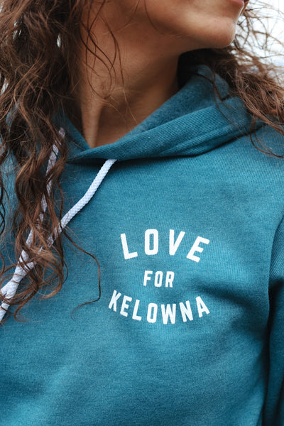 Deep Teal 'Love for Kelowna' Unisex Hoodie