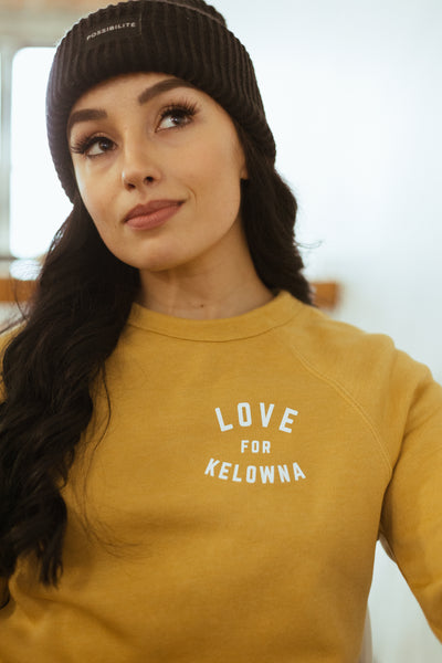 Mustard 'Love for Kelowna' Unisex Crewneck