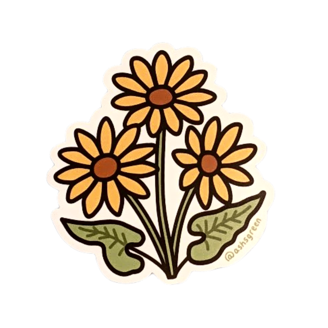 Arrowleaf Balsamroot Flower Sticker