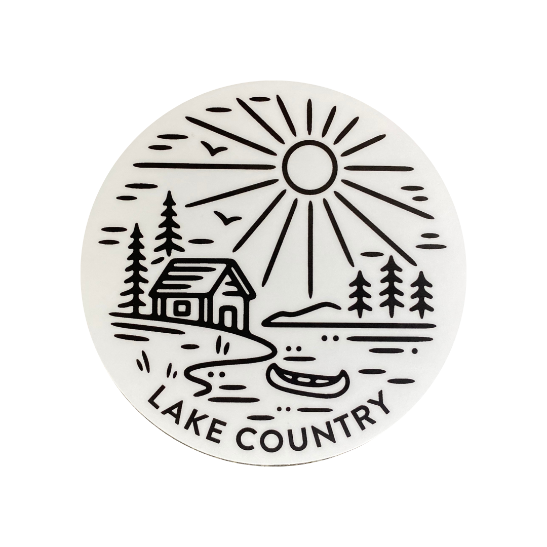 'Lake Country' Camping Vinyl Sticker