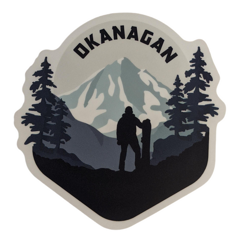 'Okanagan' Snowboard Vinyl Sticker