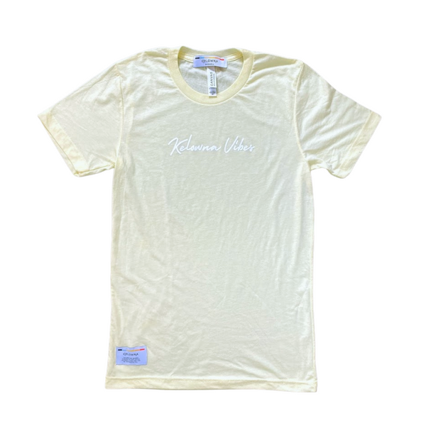 Pale Yellow 'Kelowna Vibes' Triblend T-Shirt