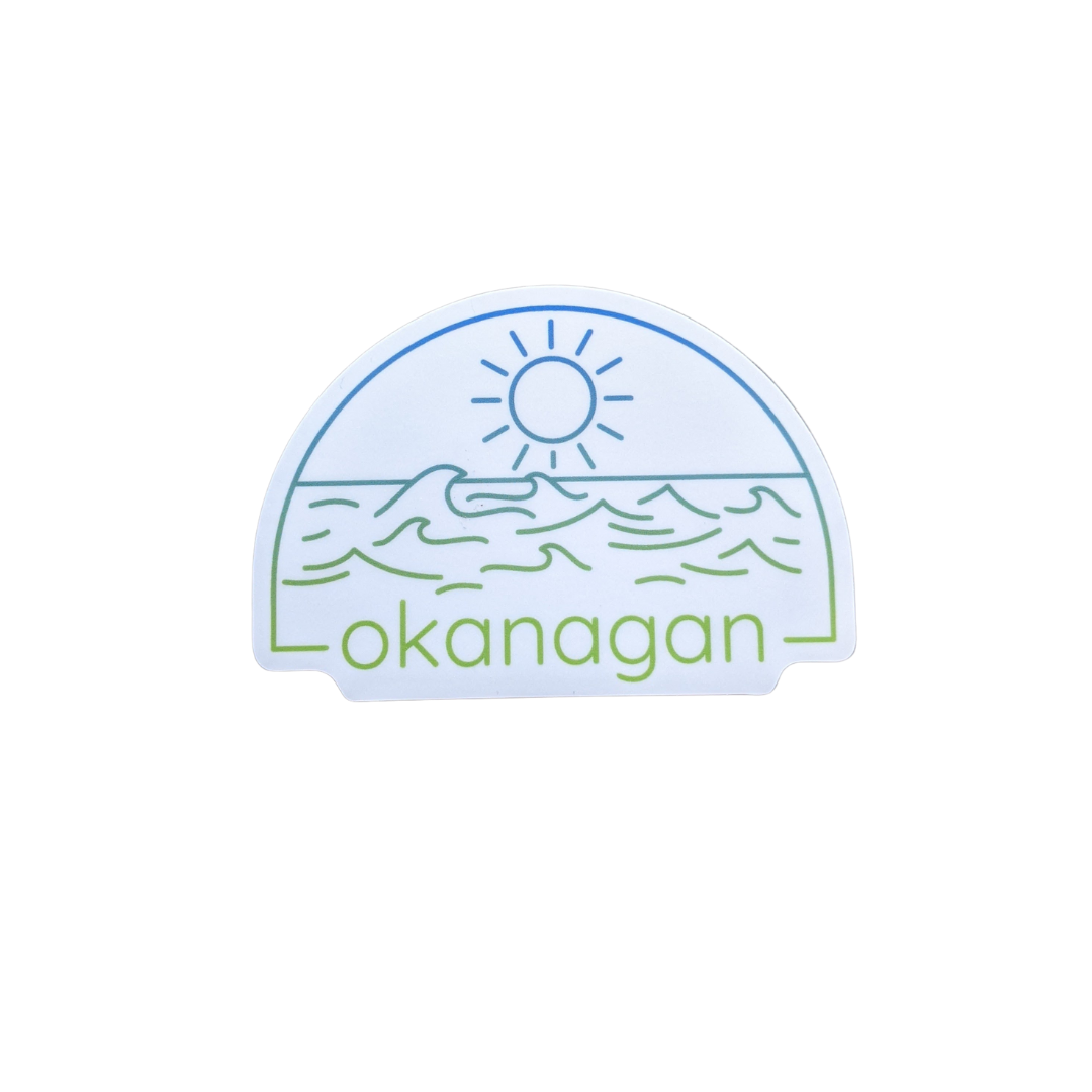 Okanagan Sun Over Water Sticker