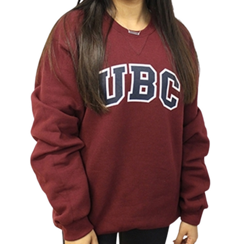 Maroon/Navy UBC Basic Arch Screen Crewneck