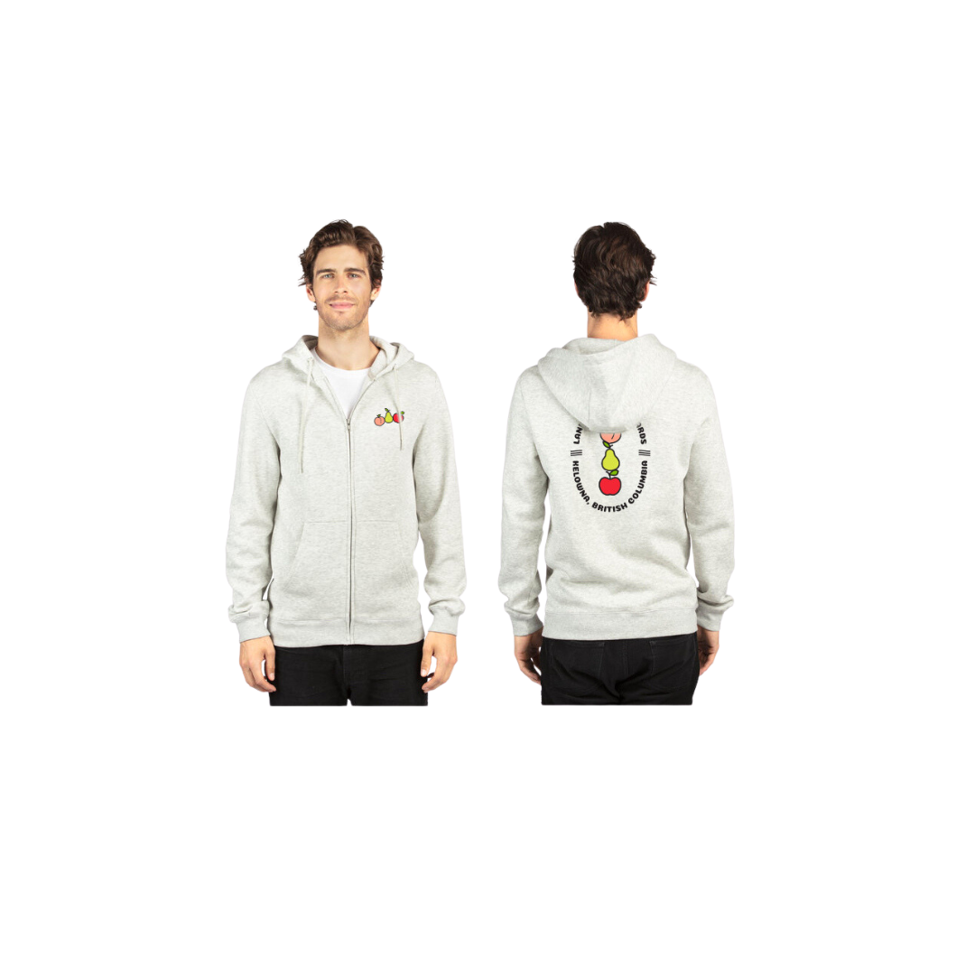 Oatmeal Heather 'Land of the Orchards' Zip Up Hoodie