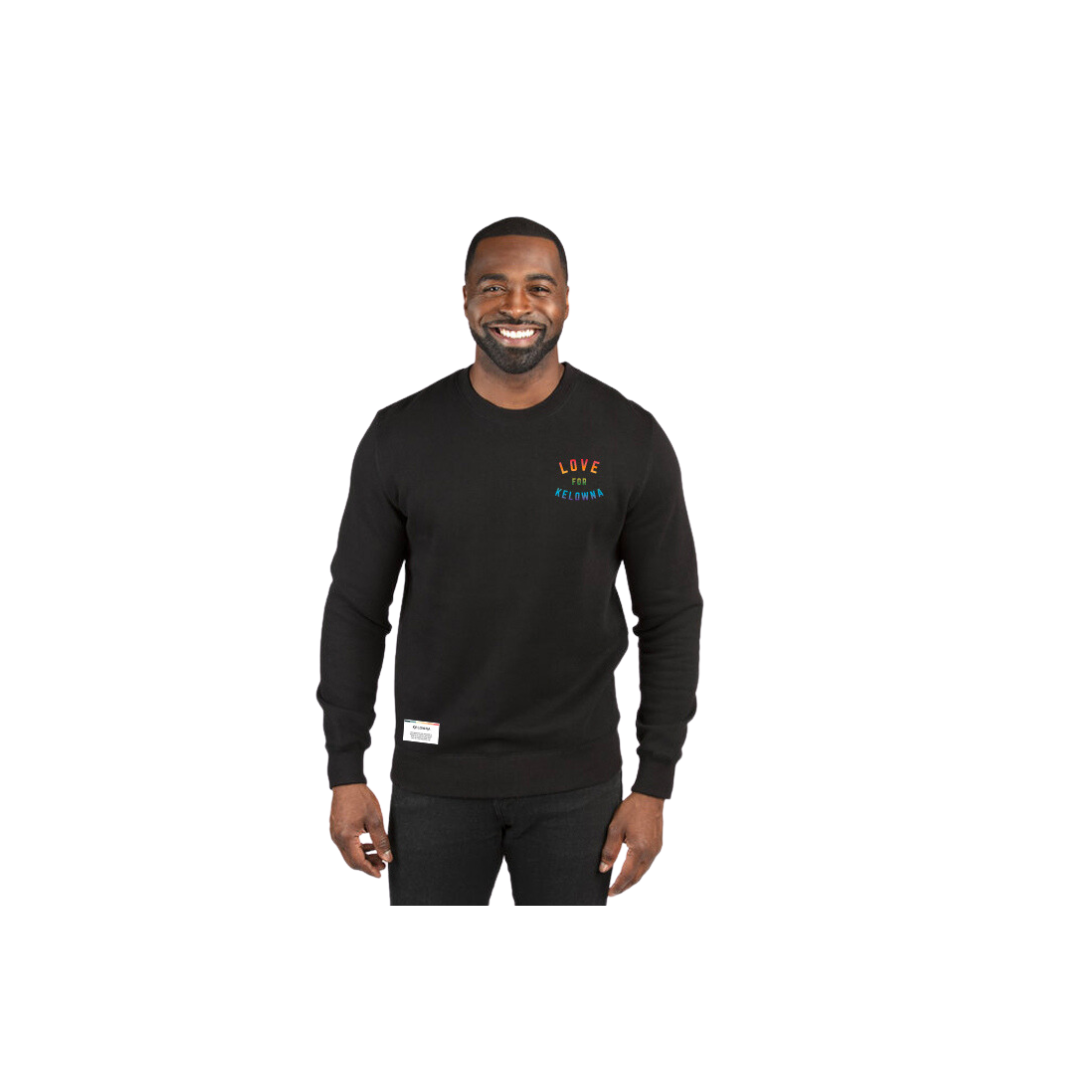 Black 'Love for Kelowna' Pride Crewneck