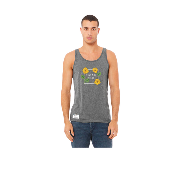 Grey Triblend 'Kelowna Vibes' Tank featuring Arrowleaf Design