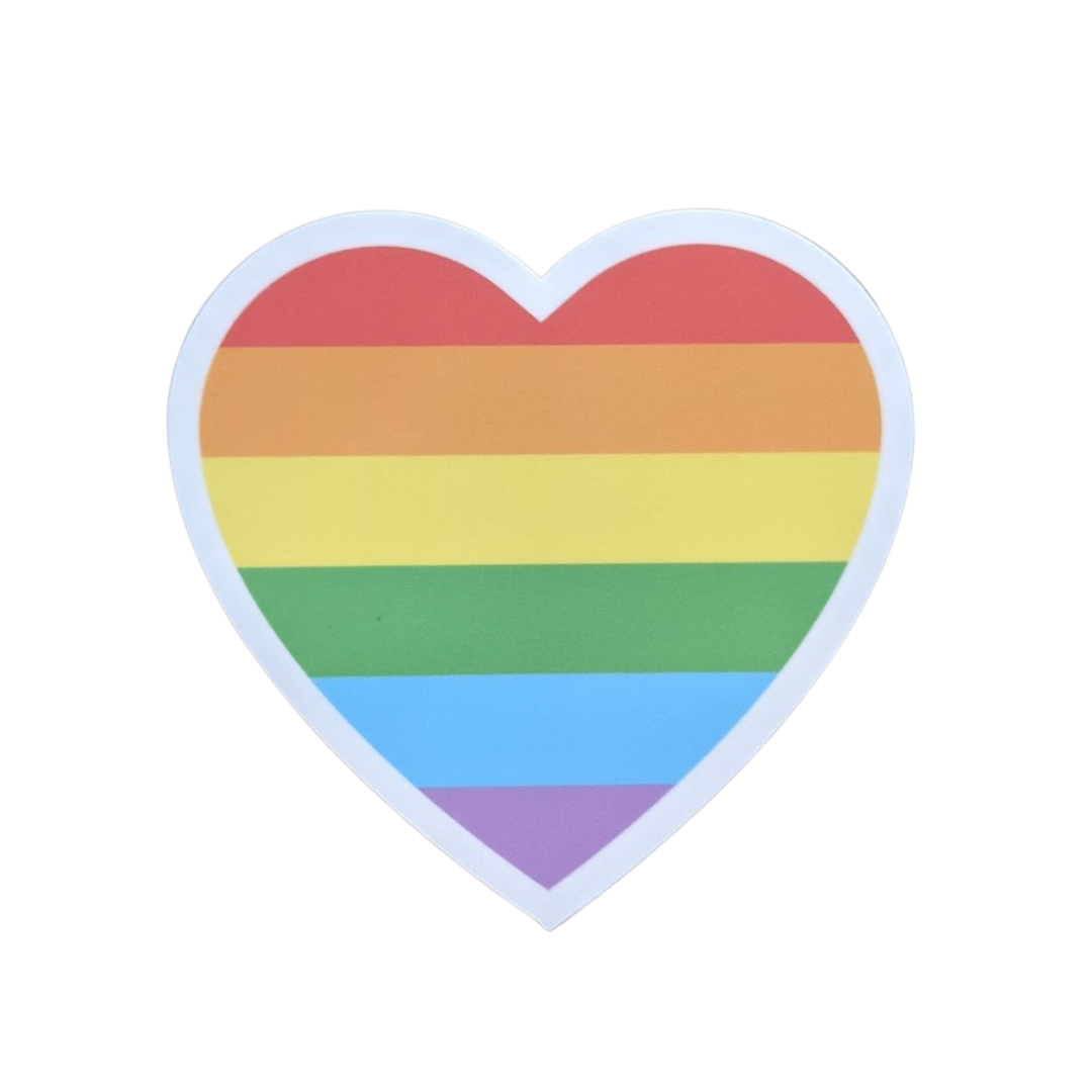 Rainbow Pride Heart Vinyl Sticker