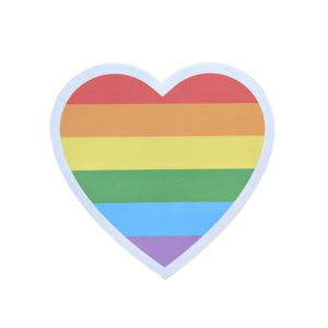 Rainbow Pride Heart Vinyl Sticker