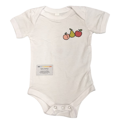 White 'Land of the Orchards' Baby Onesie