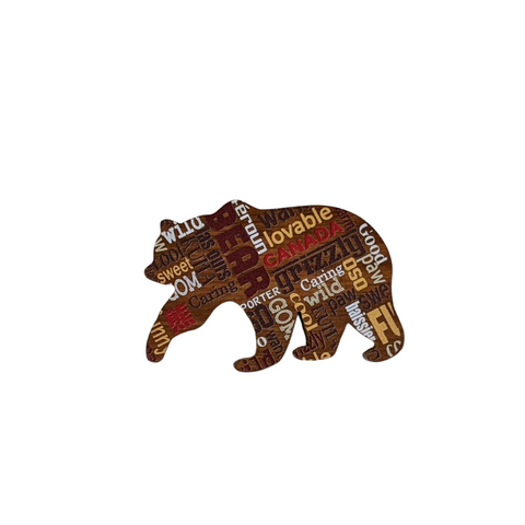 Wooden Bear Magnet