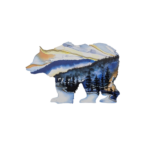Rose Valley Bear Landscape Print by Sarah Lewke