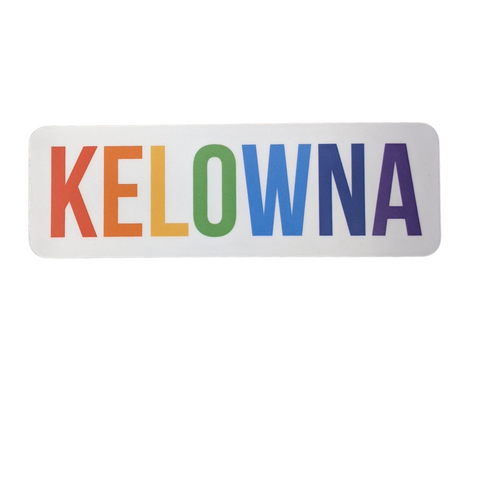 'Kelowna' Rainbow Vinyl Sticker