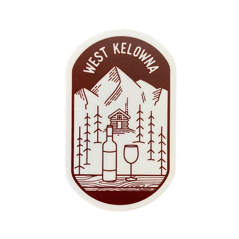 'West Kelowna' Wine and Chill Vinyl Sticker