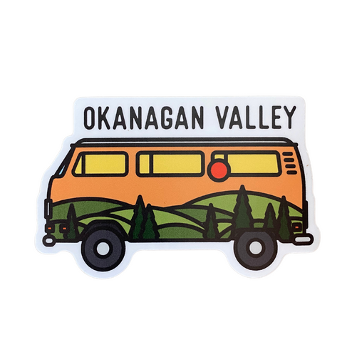 'Okanagan Valley' Camper Van Vinyl Sticker