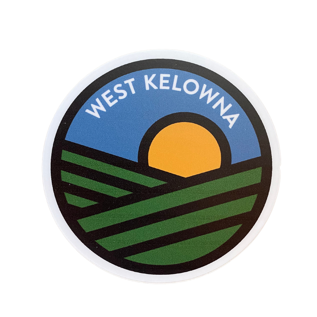 'West Kelowna' Vineyards Vinyl Sticker