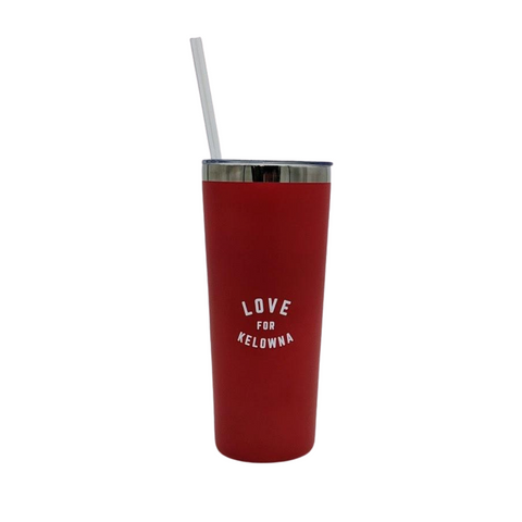 Red 'Love for Kelowna' 22 oz Insulated Tumbler