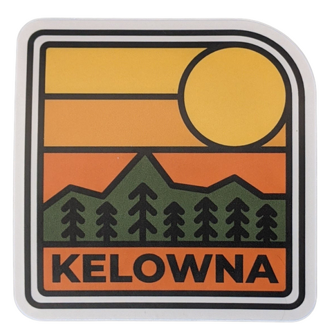 'Kelowna' Sun Setting Vinyl Sticker
