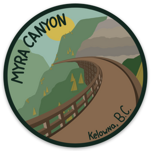 'Myra Canyon' Circle Vinyl Sticker