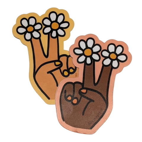 Peace + Flowers Sticker