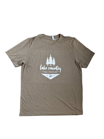 Army Green 'Lake Country' T-Shirt