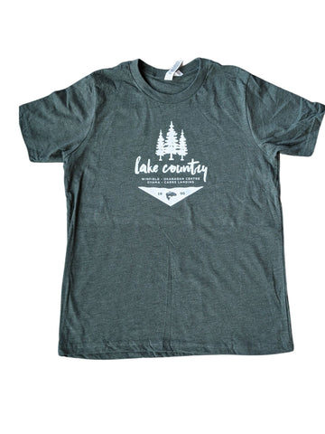 Forest Green 'Lake Country' Kids T-Shirt