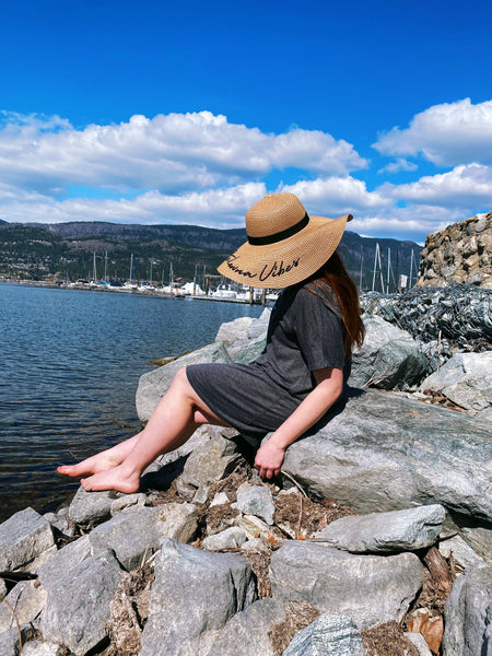 'Kelowna Vibes' Floppy Straw Sun Hat