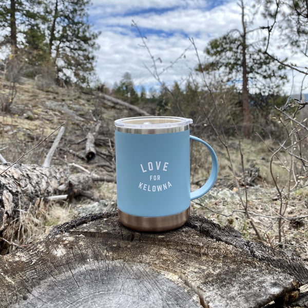 Blue/Copper 'Love for Kelowna' Insulated Camp Mug