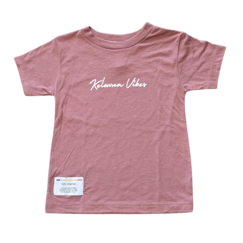 Mauve 'Kelowna Vibes' Cursive Toddler T-Shirt