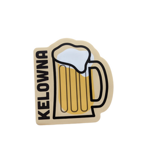 Kelowna Beer Mug Sticker