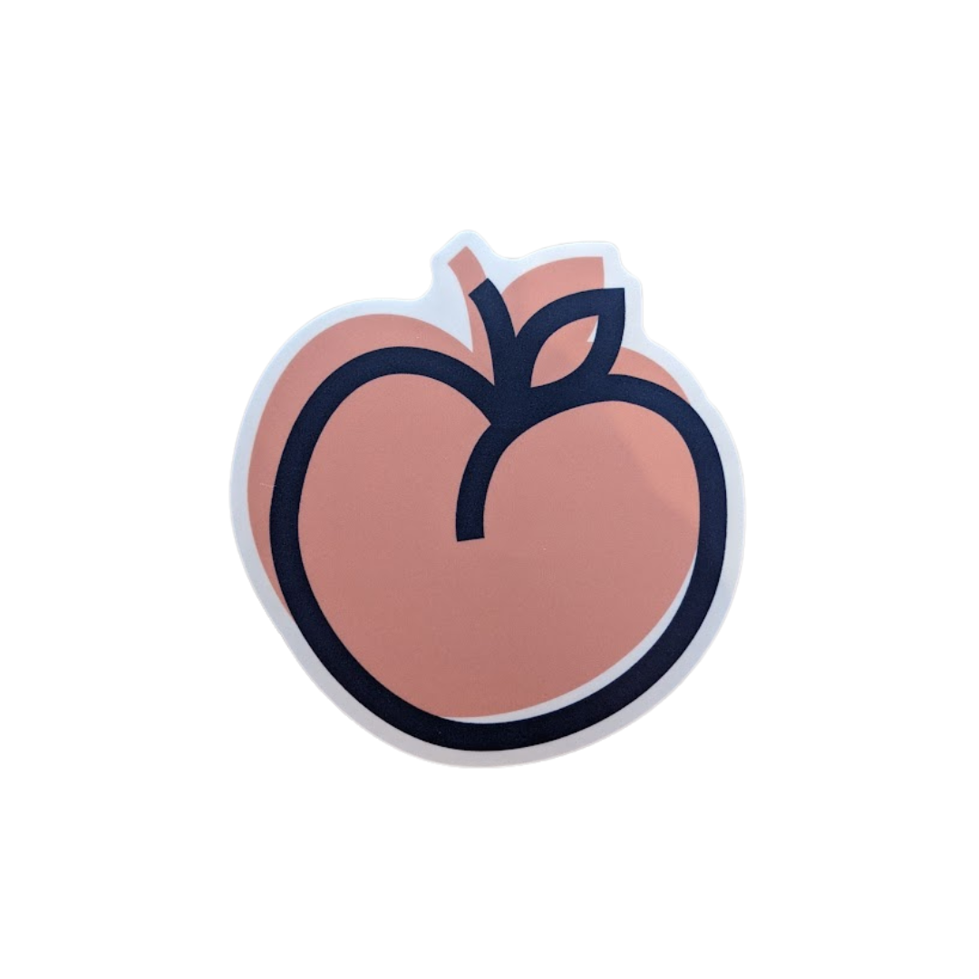 Peach Vinyl Sticker